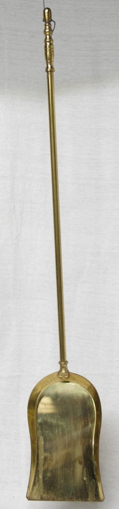 Four-piece brass fireplace poker set