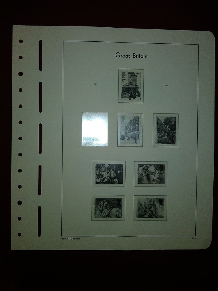 LIGHTHOUSE Commemorative Hingeless album pages Great Britain 1980-85 Used 85.02