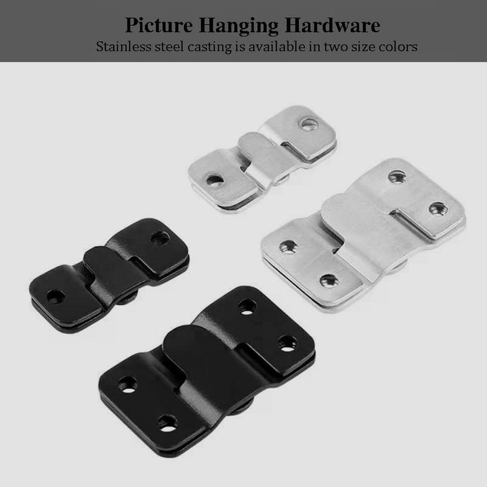 Flush Mount Bracket,Interlocking Photo Frame Hook, Heavy Duty Picture Hanger ...