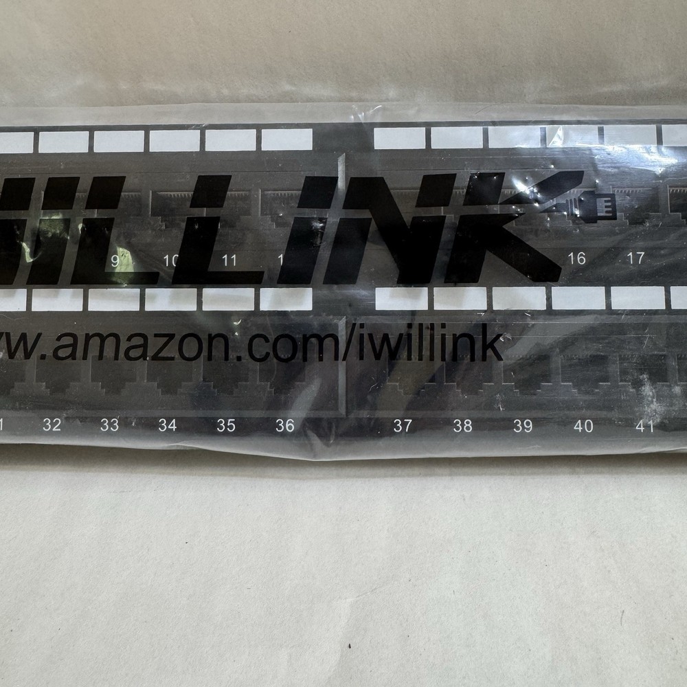 iwillink Rackmount or Wall Mount 19in Patch Panel Cat6 RJ45 Patch Panel 48 Port