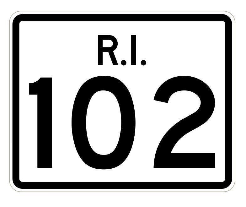 Rhode Island State Road 102 Sticker Decal