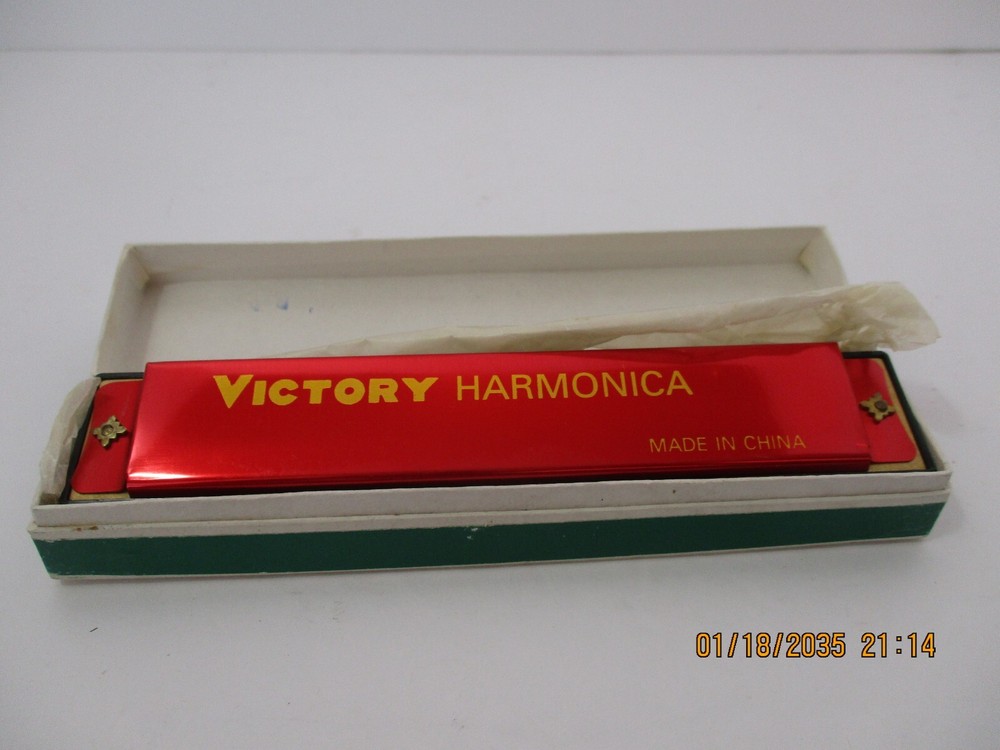 Harmonica "Victory" Red Color With Original Box