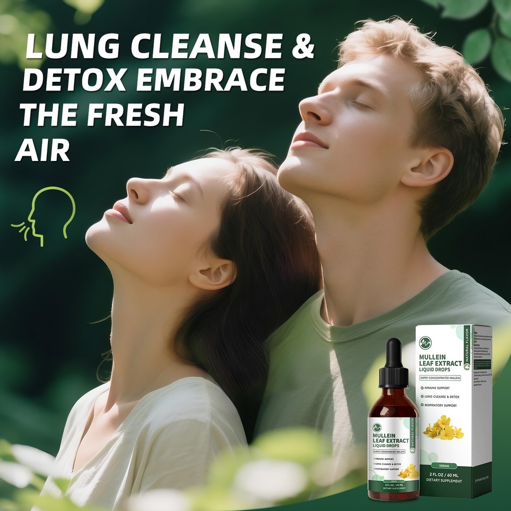 Mullein drops for Lung, Mullein Leaf Extract, Super Concentrated Tincture 2fl oz