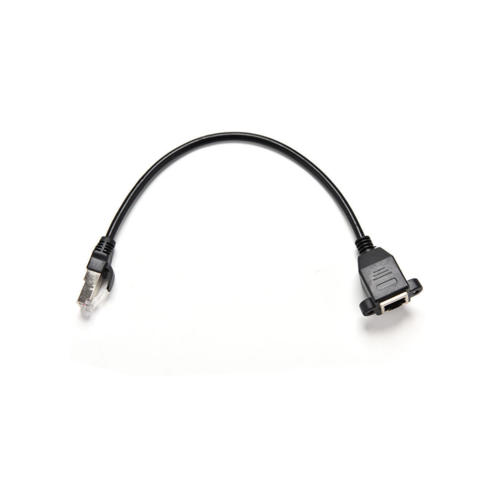 RJ45 M to F Screw Panel Mount Ethernet Cable LAN Network Extension Cable cc