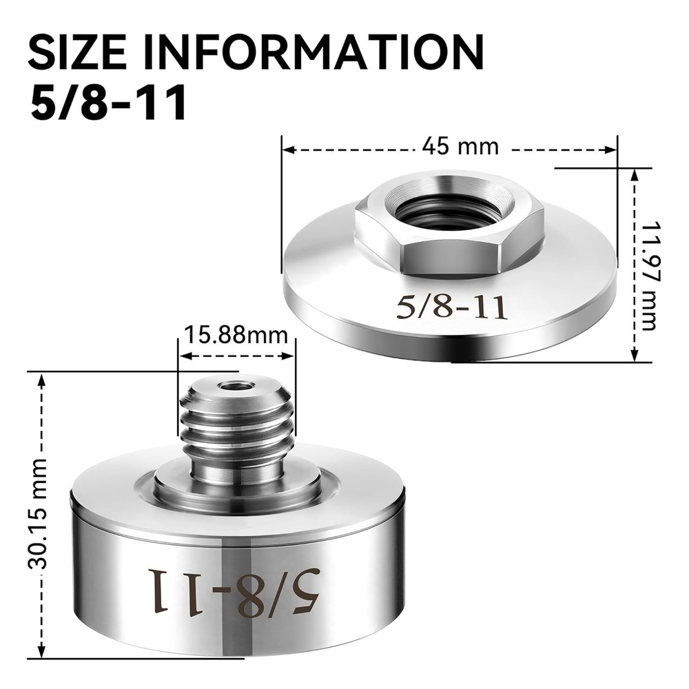 Grinder Lock to 5/8''-11 Thread, Compatible with XLOCK Angle Grinder Cutting ...