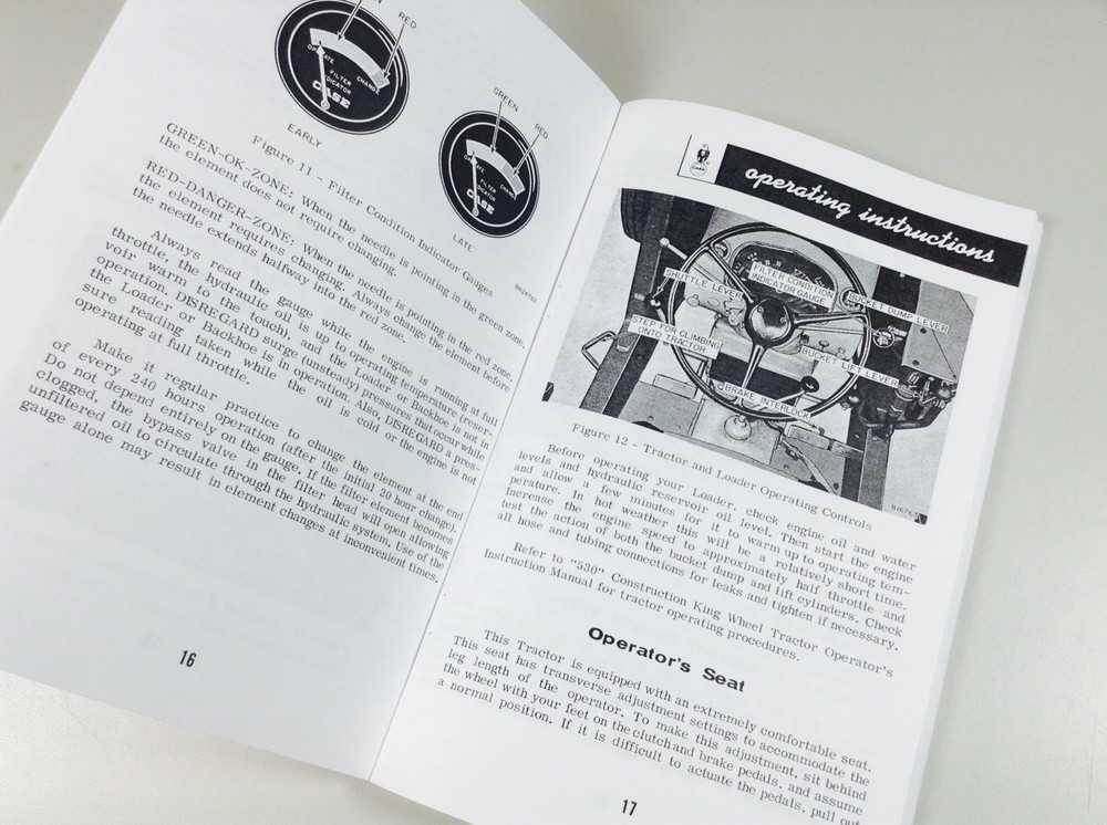 Case 530Ck Backhoe Loader Operators Owners Manual Maintenance Controls