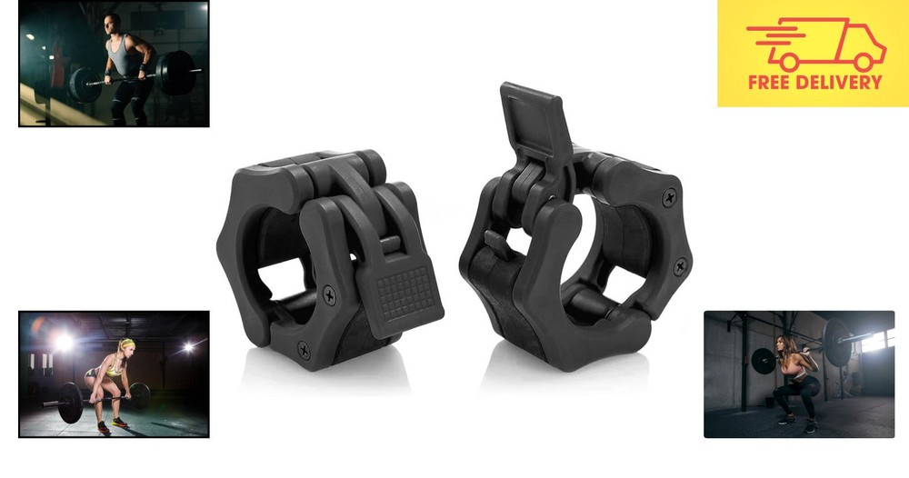 Durable Olympic Barbell Collars - Quick Release for Weight Lifting