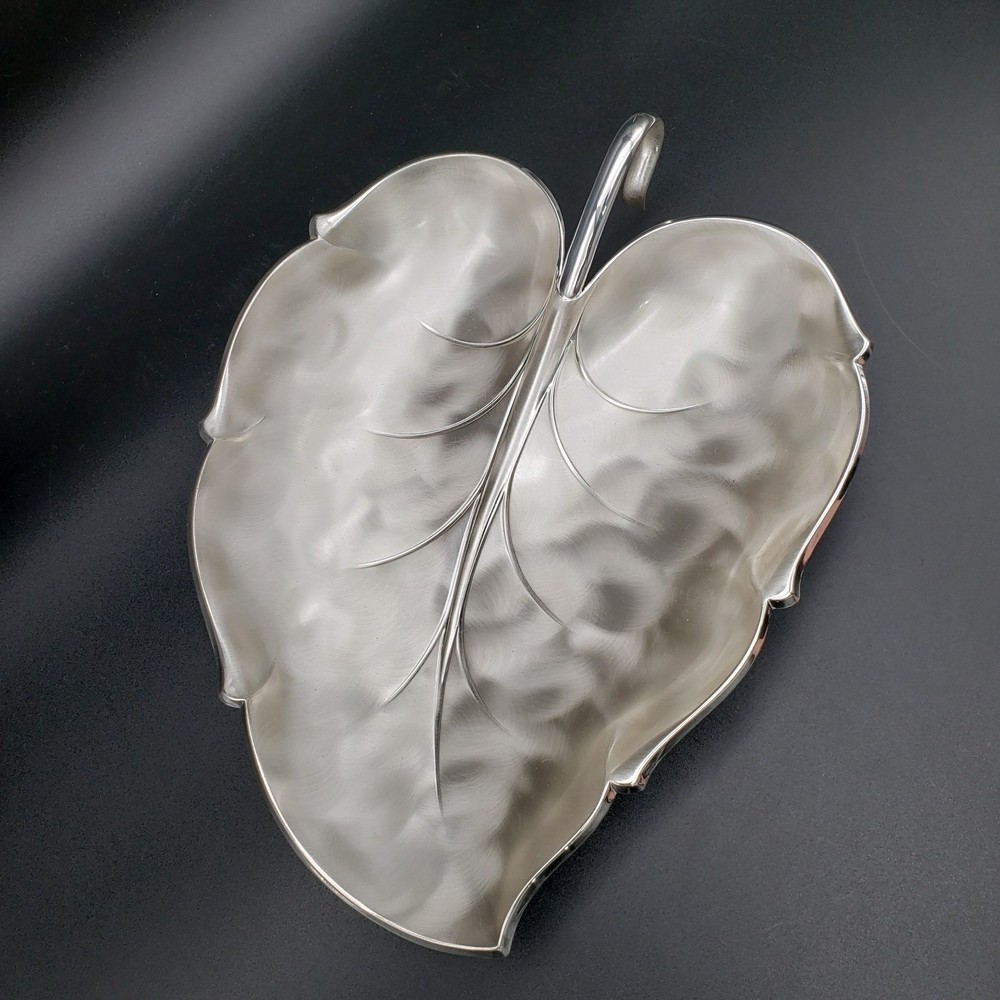 Ikora Silverplate Caravelle Leaf Candy Dish Tarnish Resistant Vintage Unused