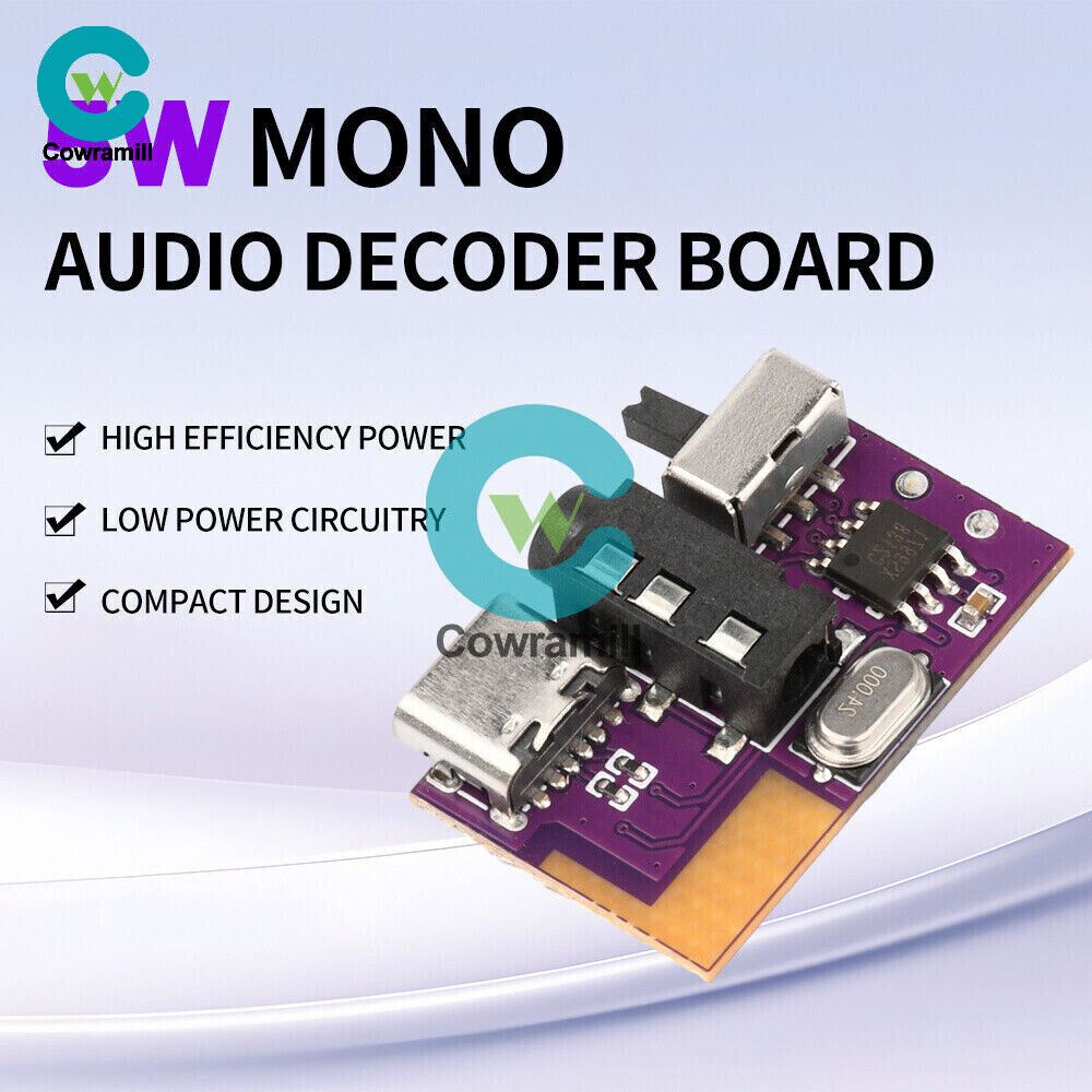 5pcs Type-C DC3.5V-5V 5W Mono Audio Amplifier Bluetooth Decoding Board TWS 3.5mm