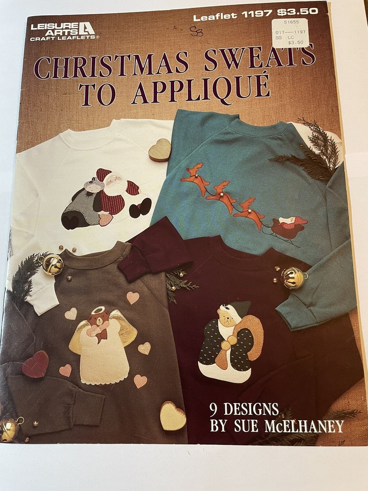 Leisure Arts Christmas Sweats Applique Patterns