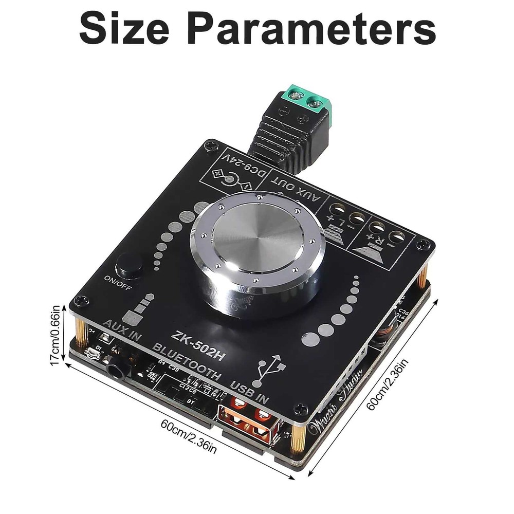 2.0 Digital Power Amplifier Board Kits Bluetooth AUX USB advanced chipset