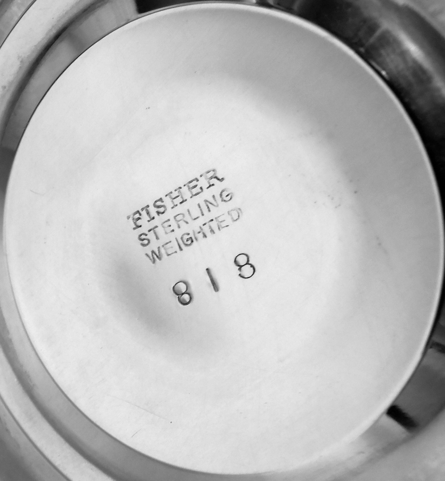 Fisher Candlesticks 818 Midcentury Modern Low American Sterling Silver