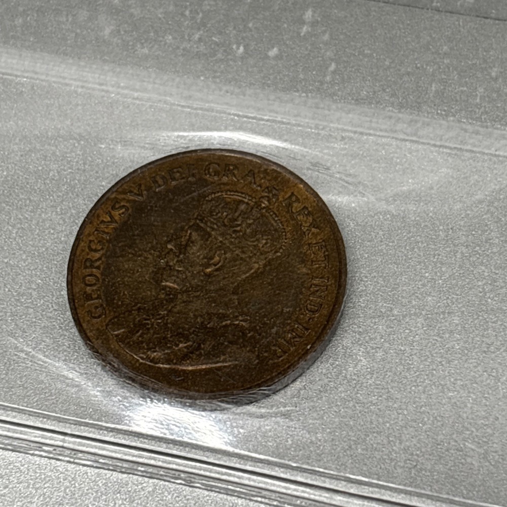 1923 Canada One Cent - ICCS MS60 - Trace Red - Cert#XFL 689