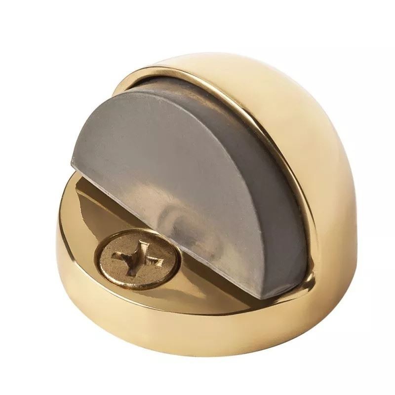 Solid Polished Brass Dome Door Stop For Floor