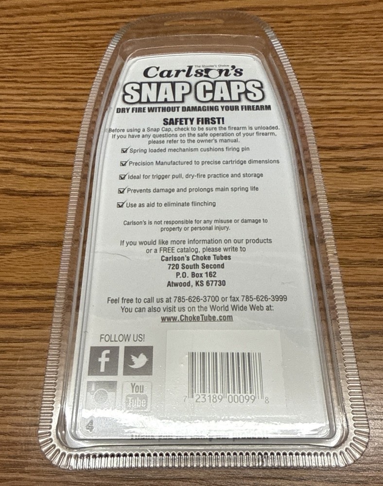 CARLSON’S Snap Caps (2 Pack), 12 Gauge