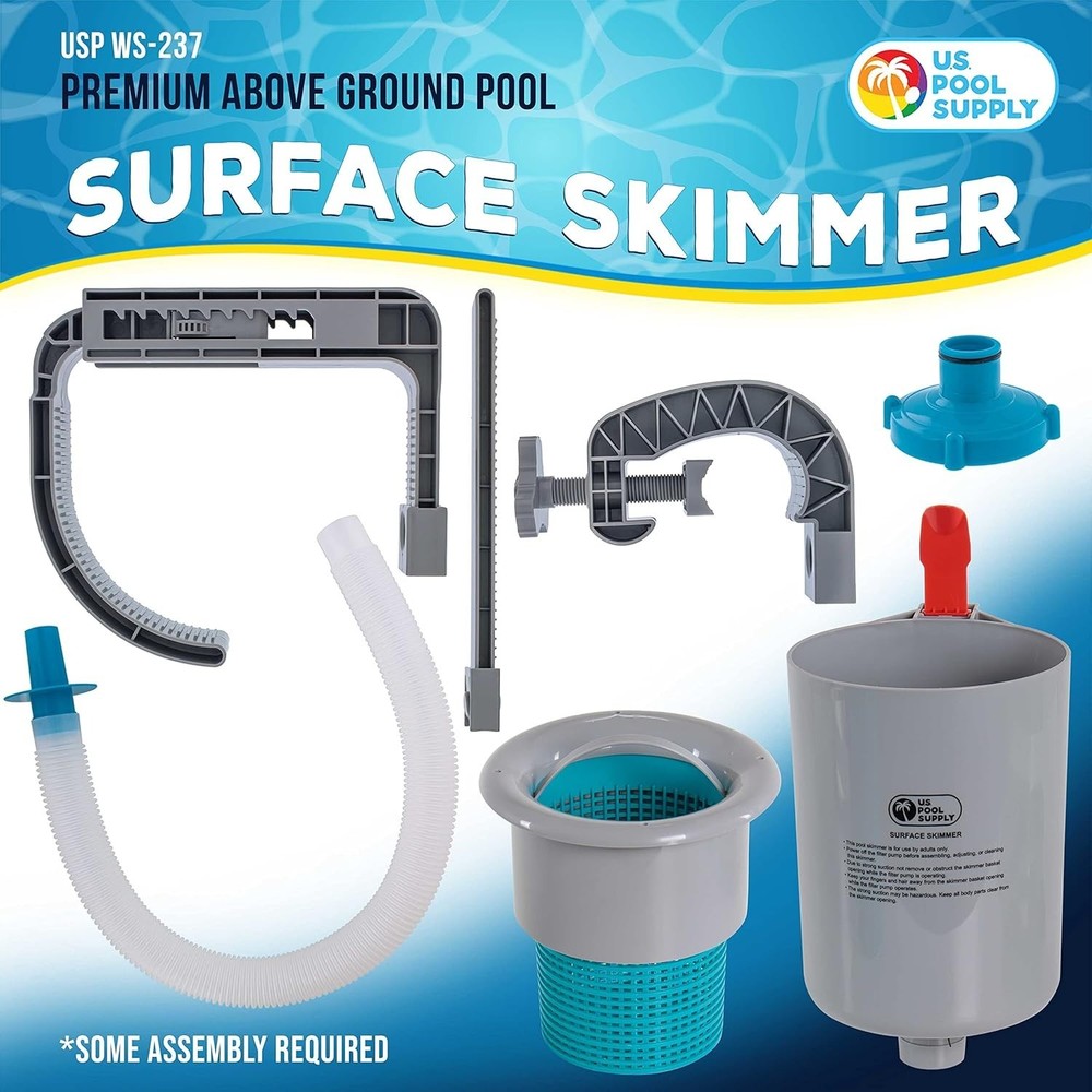 Floating Pool Skimmer - Wall Mount for Easy Installation