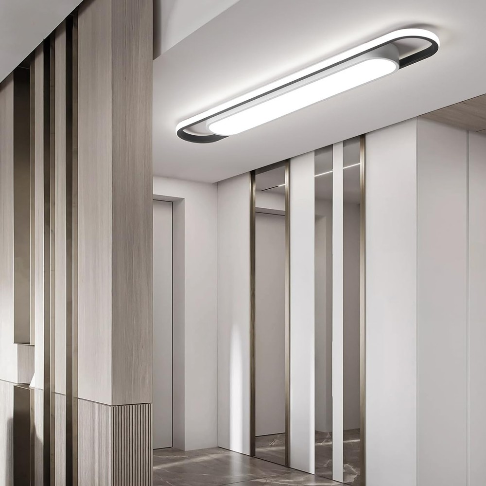 4Ft Modern Smart LED Linear Ceiling Lights Dimmable LED Ceiling Lamp with (48")