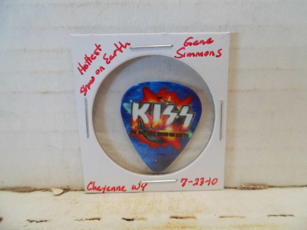 KISS "GENE SIMMONS" 7/23/2010 GUITAR PICK~READ DESCRIPTION #11~13