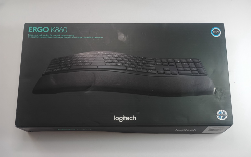 Logitech Ergo K860 Wireless Ergonomic Keyboard / Split Keyboard + Dongle / Box