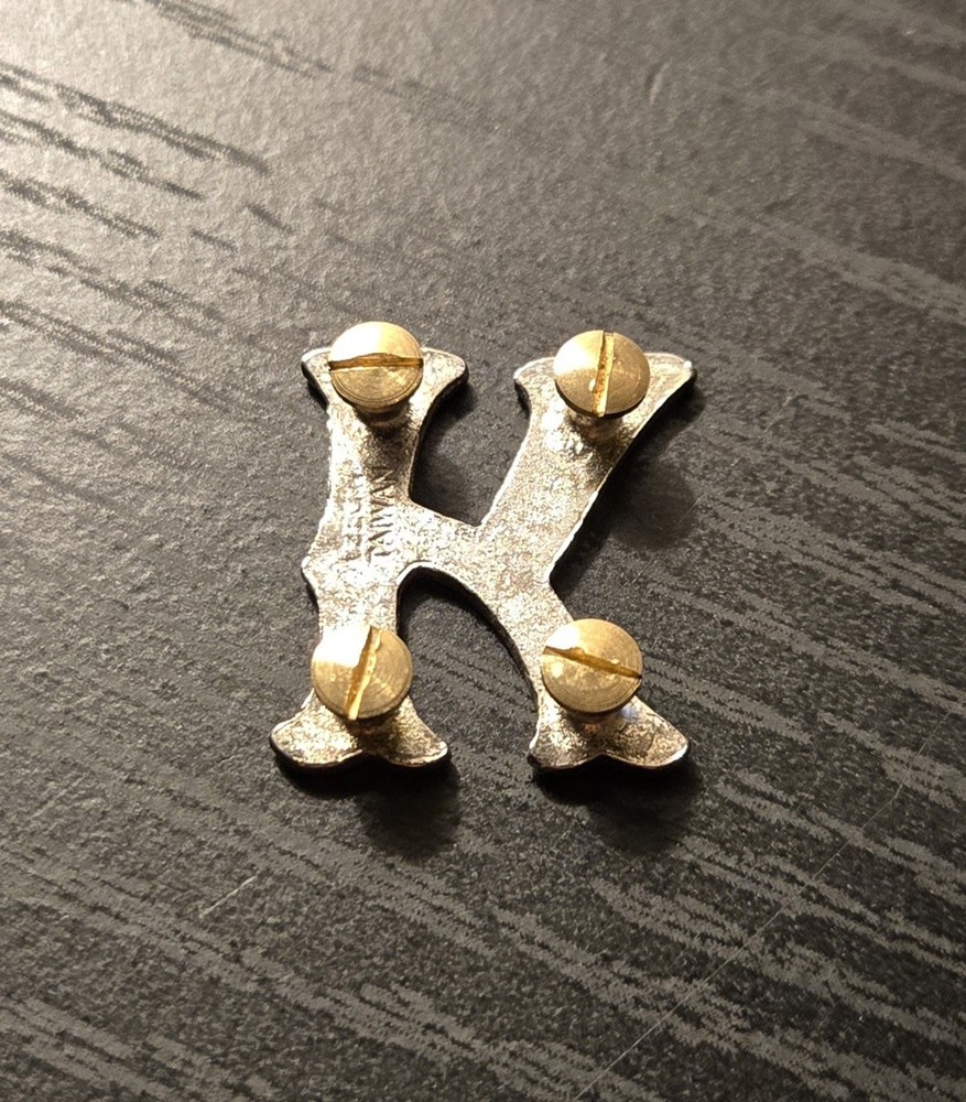 Sterling Silver Alphabet Letter K Concho