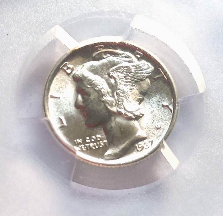 1937 P MERCURY DIME PCGS MS65FB AWSOME