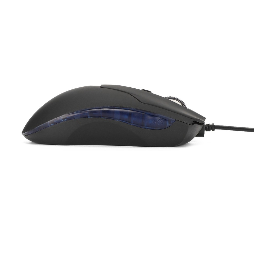 Wired Mouse Blue Backlit Type C Ergonomic Multimedia Keys Adjustable DPI Gaming