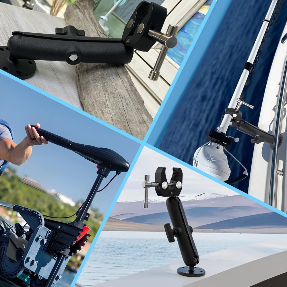 Beigaoxu Trolling Motor Stabilizer Mount Support for Riptide black