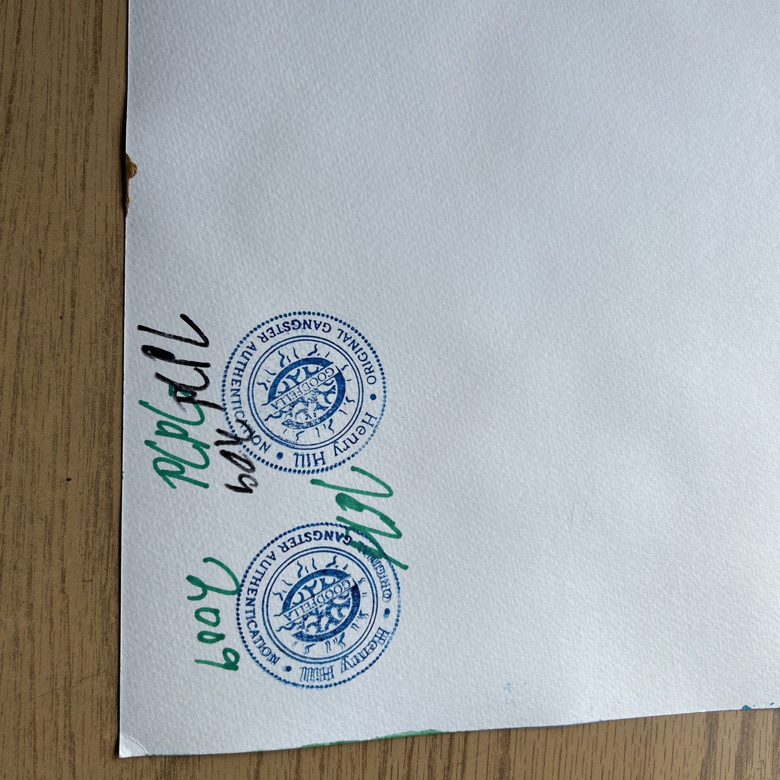 HENRY HILL GOODFELLA ORIGINAL 11 X 15 LUFTHANSA HEIST PAINTING, MOB ART