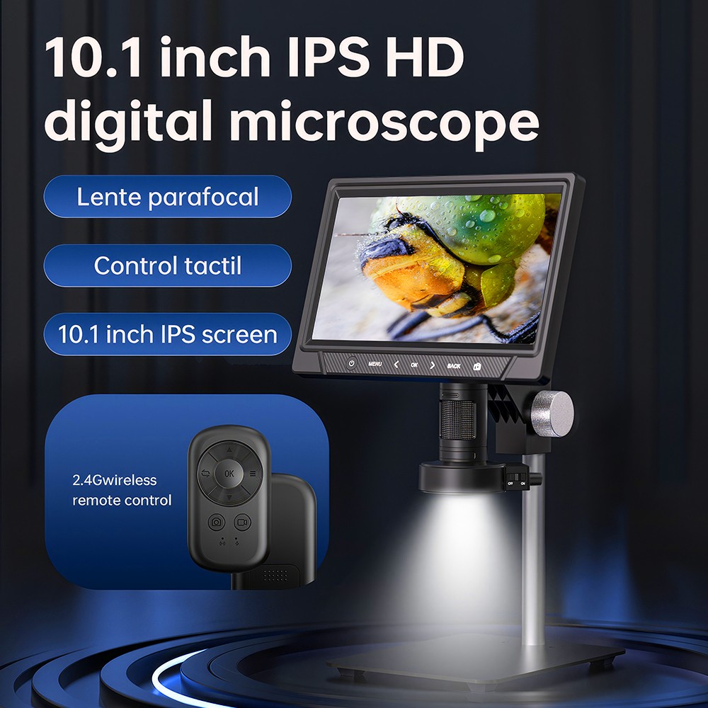 Digital Microscope Camera 10.1 " LCD Soldering Microscope for Electronics Repair
