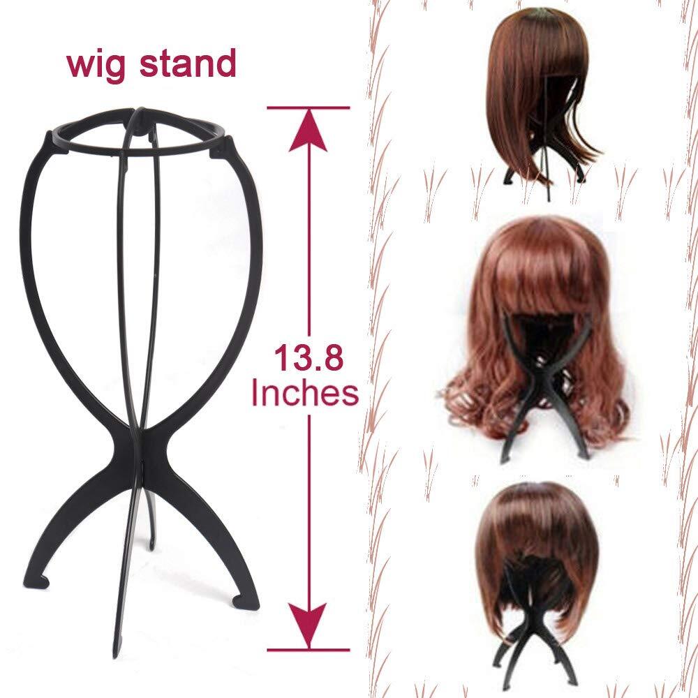 2x Plastic Wig Stand Hat Display Mannequin Head Stand for Styling Drying Display