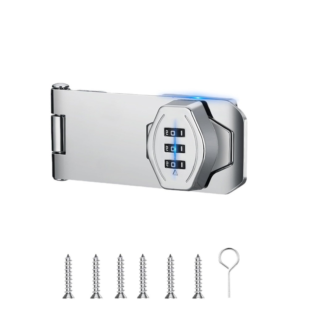 Closet Door Lock, 3-Digit Cupboard Locks with Code Keyless Combination Cabine...