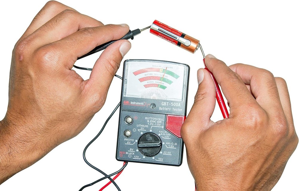 Multi-Range Analog Battery Tester - Efficient Voltage Measurement for Home Use