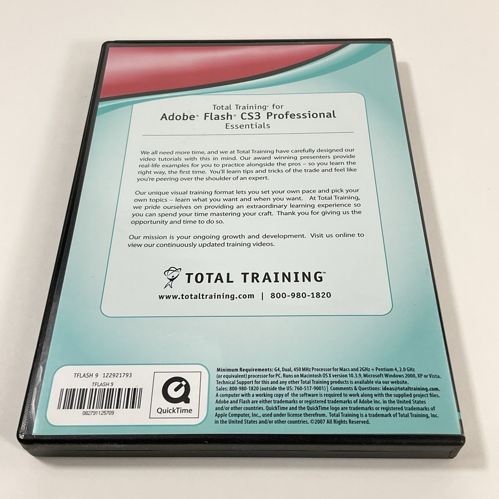 TOTAL TRAINING FOR ADOBE PHOTOSHOP DREAMWEAVER FLASH ILLUSTRATOR CS3 BUNDLE 4