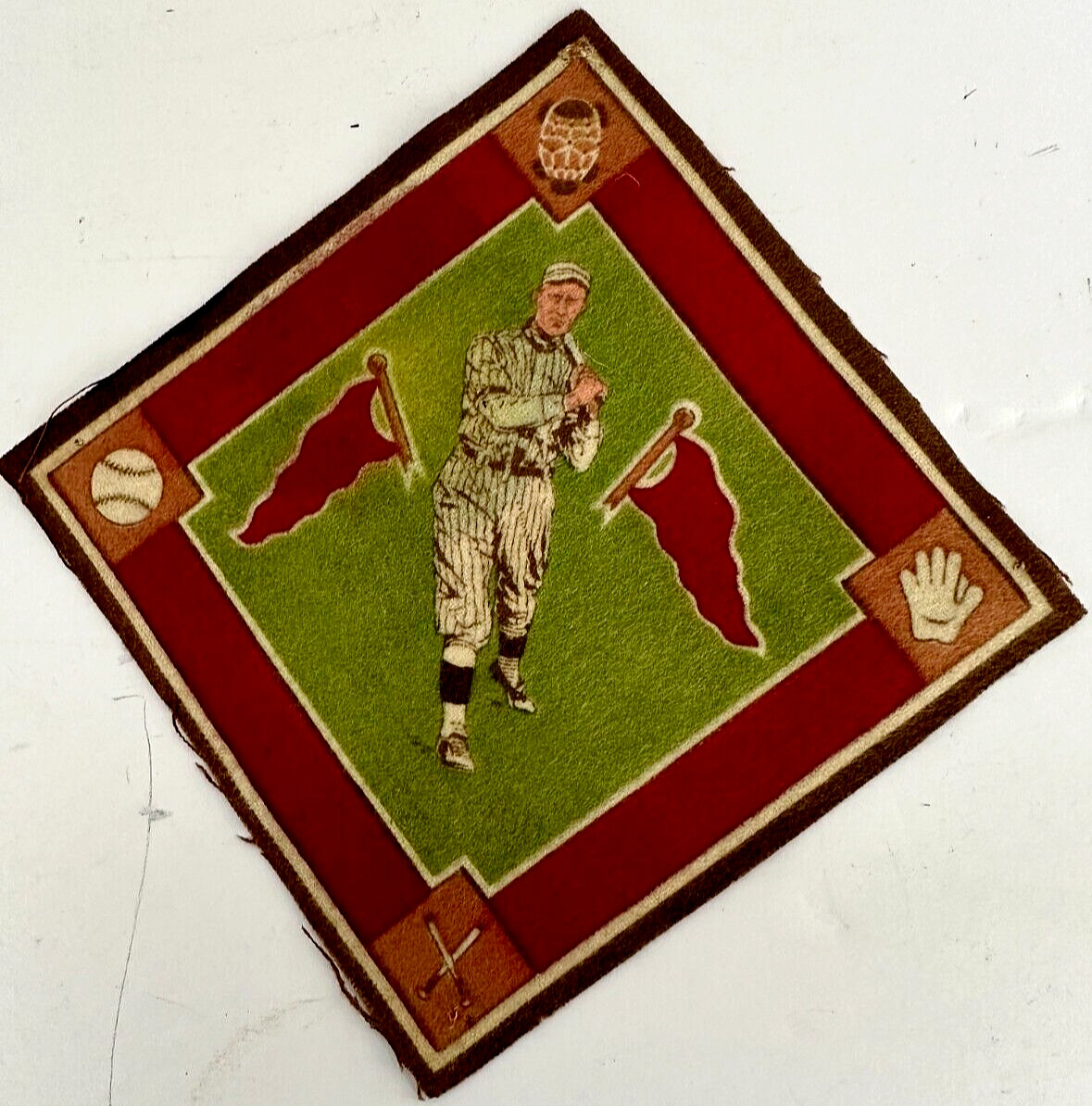 1914 B18 Baseball Tobacco Souvenir Blanket Pennant John Hummel Brooklyn Dodgers