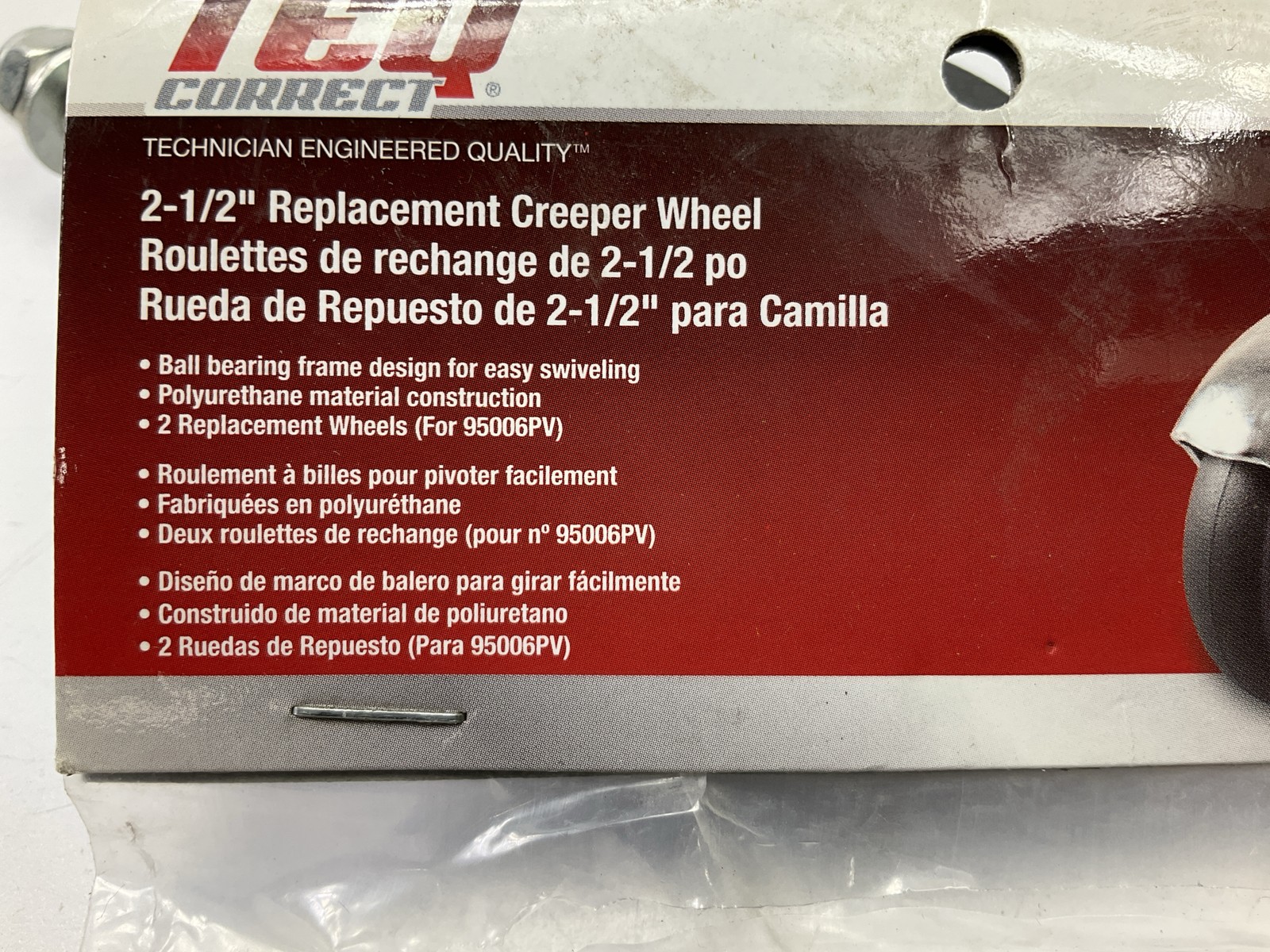 Set Of (4) - TEQ 30004PV 2-1/2" Replacement Creeper Wheels