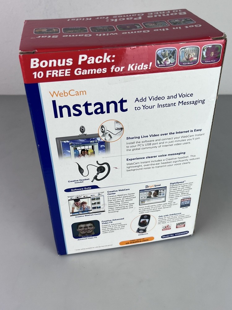 NEW Creative labs Webcam instant w/headset
