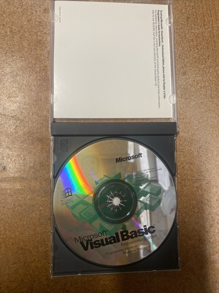 Microsoft Visual Basic Professional Edition 4.0 with CD Key Win 95