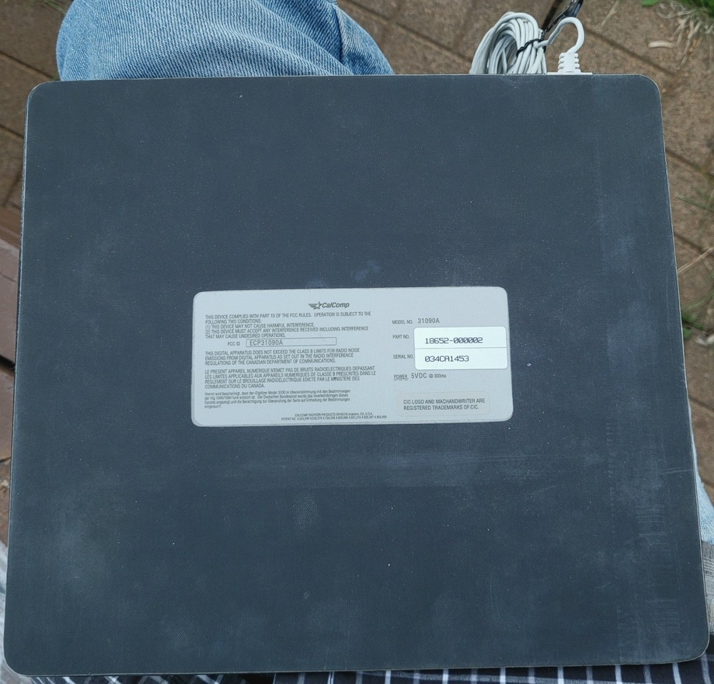 Vintage CIC Mac Handwriter Digitizer Draw Input Tablet CalComp Apple Macintosh