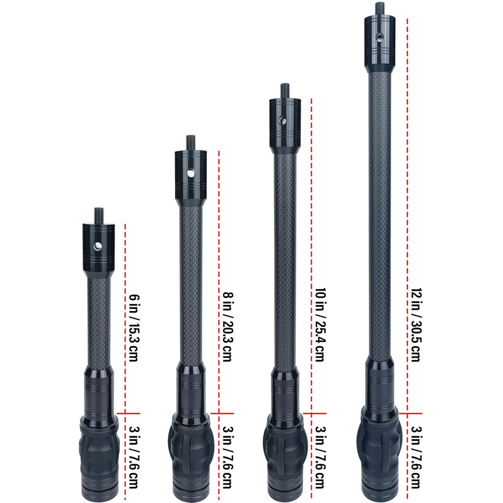 Carbon Archery Bow Stabilizer Single Side Adjustable V-Bar Mount Quick Discon...