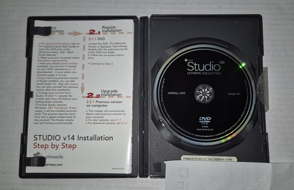 PINNACLE STUDIO HD Ultimate Collection 14 DVD ROM, RARE OOP Software