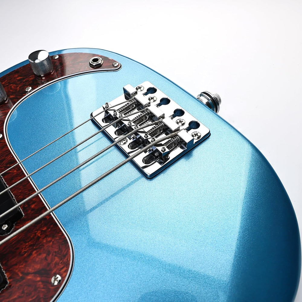 Solid Brass 4 String Bass Fixed Bridge Fit Jazz / Precision Bass