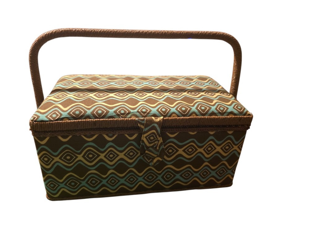 Multicolor Sewing Basket With Handle