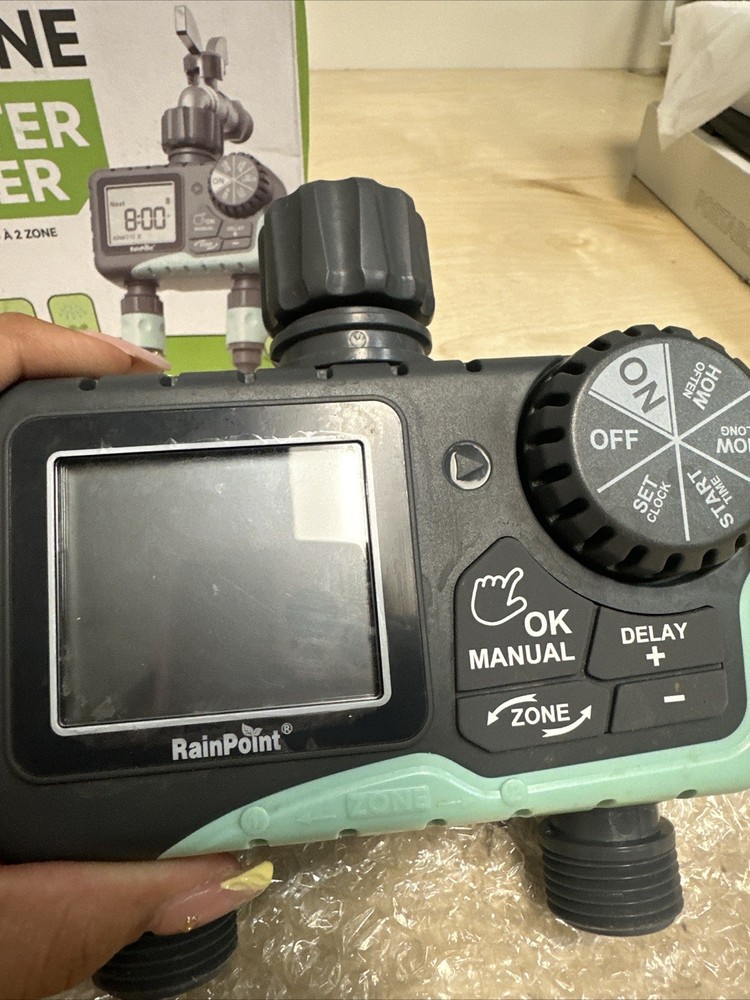 Rainpoint 2-Zone Digital Sprinkler Timer Hose Water Timer , MODEL #ITV201P