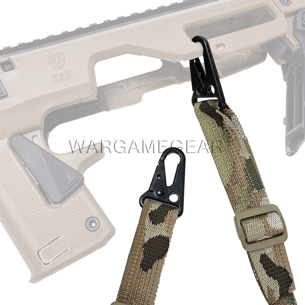Tactical 2 Point Rifle Airsoft Modular Gun Strap Adjustable Quick Pull Tab Sling