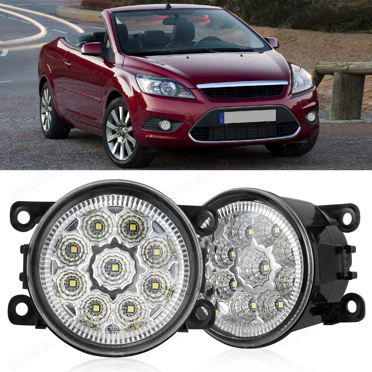 Pair Fog Lights Fit For 2007-2014 Chevy Tahoe Avalanche Suburban GMC With Bulbs