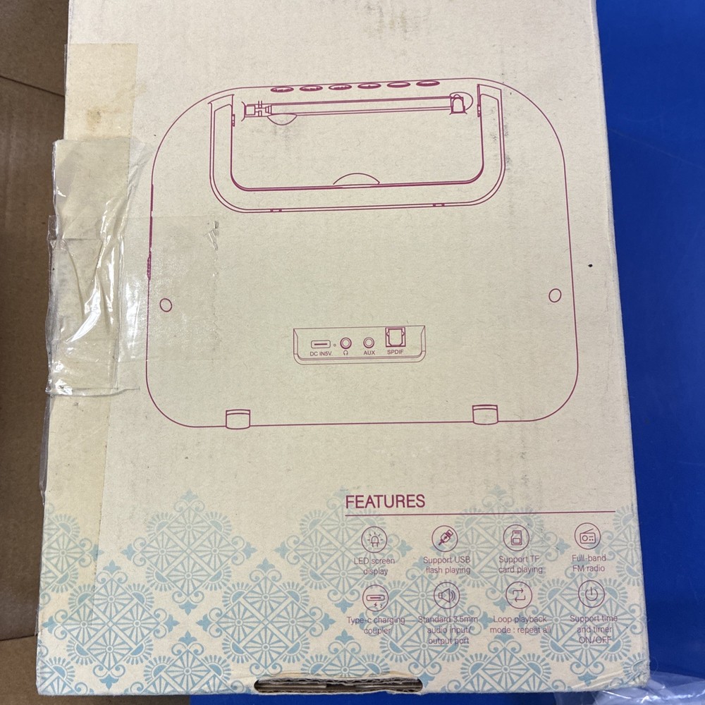 Portable CD Player - Lilac FM Tuner - Remote Control - Bluetooth