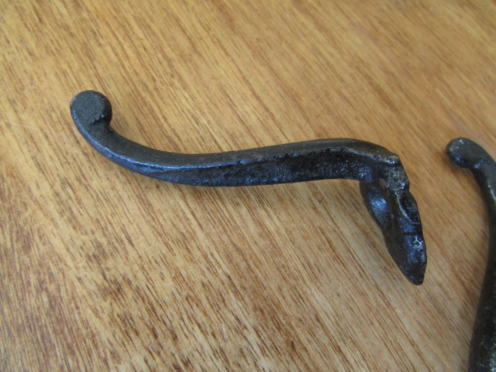 5 Vintage Antique Cast Iron Hat Coat Hooks Bathroom Hooks Hardware