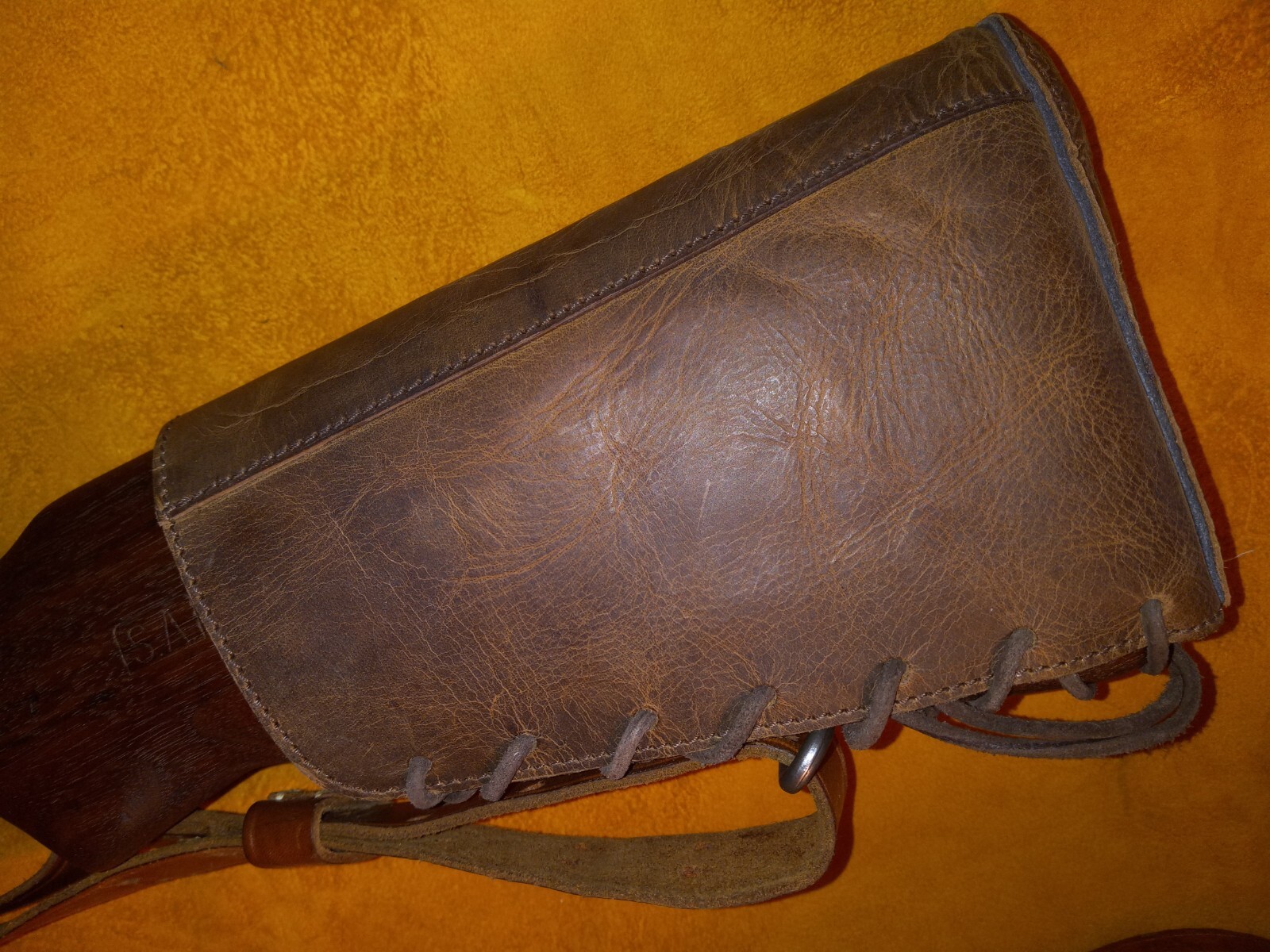 Lever Action Bolt Action Leather Rifle Recoil Cheek Pad Made In The USA