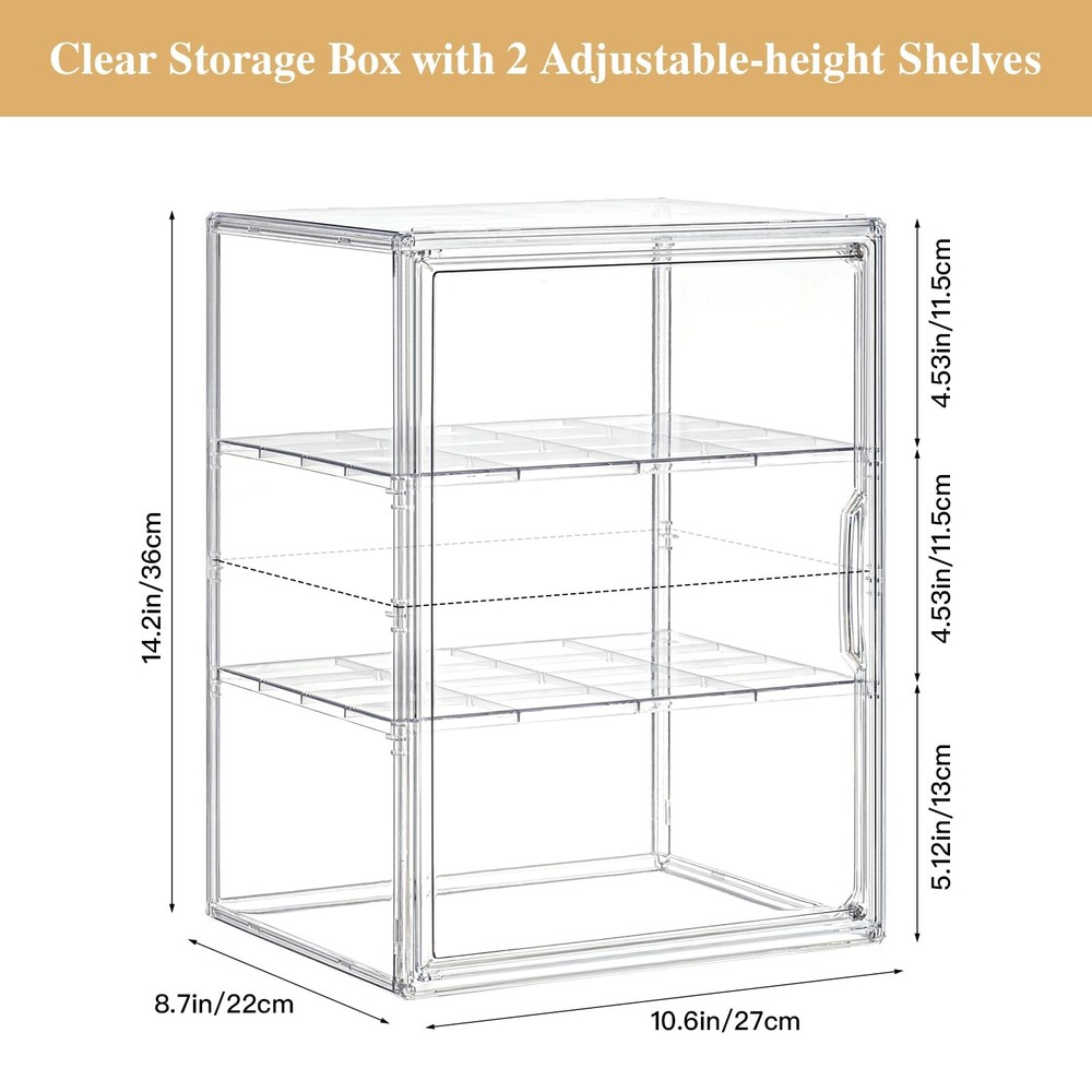 Large Clear Acrylic Display Case Compatible with Labubu POP MART Storage Bin ...