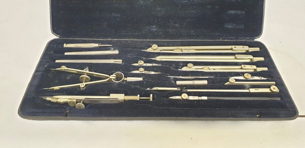 Antique Technical Drawing Instrument Set